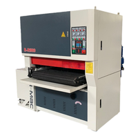 Machine à polir à double affûtage WEIKA, moteur 23 kW, pour polissage de surfaces en acier inoxydable et plaques d'aluminium, largeur de traitement 1000 mm