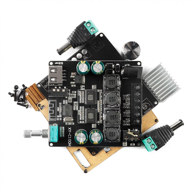 XY-C100H HIFI 2.0 Stereo Class d Digital Power Amplifier Board TPA3116D2 100W+100W