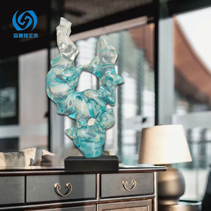 Modern Minimalist Transparent Resin Sculpture 400x200x720mm Artistic Home Decoration Ornament For Living Room Hotel <b>Crafts</b> - Product Image 2