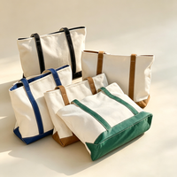 Borsa Tote in Tela Ricamata Personalizzabile con Cerniera e Tasche Multiple, Borsa a Spalla Ecologica per Shopping, Regalo per Damigelle e Matrimoni