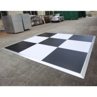 Nouvelle conception RK 6082-T6 en alliage d'aluminium, plancher de danse portable de 18 mm d'épaisseur à grain de bois pour usage intérieur, événements hôteliers et mariages