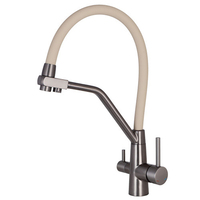 Robinet de cuisine à 3 fonctions avec eau chaude froide et filtre de purification Pivotant à 360 ° Conception sans plomb Installation facile
