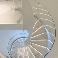 Conceptions extérieures modernes d'escalier en colimaçon et de garde-corps pour maison duplex Préfabriqué à l'intérieur des escaliers de la maison