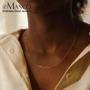 EManco - Collar <span class=keywords><strong>de</strong></span> <span class=keywords><strong>Cadena</strong></span> con Eslabones <span class=keywords><strong>de</strong></span> Corazón en Acero Inoxidable Hipoalergénico con Baño <span class=keywords><strong>de</strong></span> Oro PVD <span class=keywords><strong>de</strong></span> 14k, Joyería para Mujer, para Bodas y Compromisos - Product Image 1