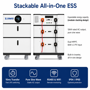 Batterie solaire modulaire empilable tout-en-un de 10,24 kWh, extensible jusqu'à 80 kWh, garantie 5-10 ans, certifiée IEC62619 CE - Product Image 2