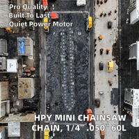 Mini-tronçonneuses sans balais de qualité industrielle OEM, pas de 1/4 po, jauge de 0,050 po, 60 maillons de transmission, barre de guidage de 16 po, 1500 W