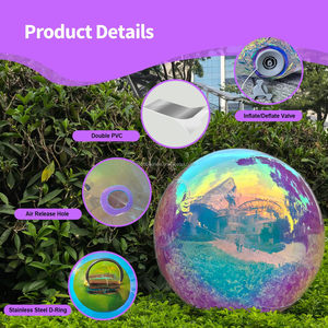 Boule miroir <span class=keywords><strong>gonflable</strong></span> colorée, grande boule en PVC brillante, <span class=keywords><strong>ballon</strong></span> miroir <span class=keywords><strong>géant</strong></span> pour événements et fêtes sur scène, spectacles publicitaires, décoration - Product Image 4
