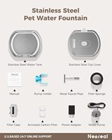 OEM/ODM Distributeur d'eau intelligent portable 2L en acier inoxydable massif, écologique, moderne, à circulation automatique, étanche IPX5 pour chats et chiens