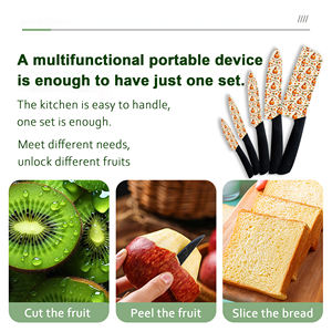 Nouveautés Ensemble de 5 pièces Couteau de cuisine en céramique à lame en plastique Couteau de chef Qualité supérieure Livraison rapide Fabriqué en usine Ebay - Product Image 3