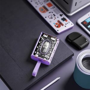 Batterie externe transparente tendance au design de dessin animé, grande capacité 20000 mAh, alimentation portable, cadeau promotionnel - Product Image 5