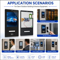 Écran tactile personnalisé de 7, 8 et 10,1 pouces, haute luminosité, protection IP65, large plage de température, écran LCD pour système d'entrée de bâtiment