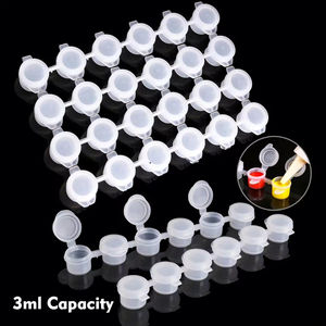 Mini pots de peinture en gros pour enfants et étudiants, conteneurs de rangement pour arts et artisanat, mini coupelles de peinture acrylique - Product Image 3