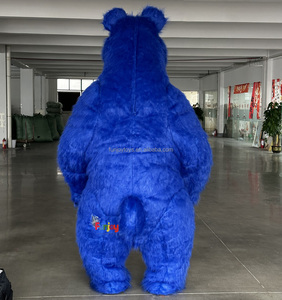 Costume de mascotte gonflable bleu en fourrure pour adulte, <span class=keywords><strong>cosplay</strong></span> d'anime, mascotte personnalisée pour le carnaval - Product Image 6