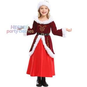 Disfraz de Papá Noel para Niñas, Sexy, de Manga Larga, Color Rojo, con Falda y Sombrero, para Navidad - Product Image 1