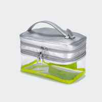 MINFUNG Trousse de toilette de voyage grande capacité, sacs de maquillage personnalisés, étuis cosmétiques pour femmes, sac cosmétique en PVC avec poignée