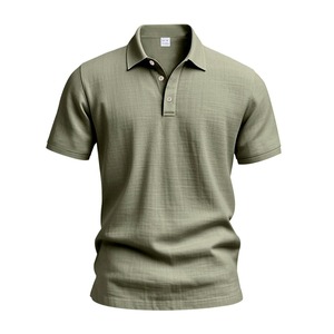 Camiseta Polo de Hombre de Tela Tejida Personalizada, OEM ODM, Manga Corta, Cuello Camisero, Marca Privada - Product Image 6