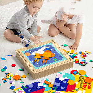 EDULAND OEM ODM CPC CE Montessori <span class=keywords><strong>Boîte</strong></span> de puzzle <span class=keywords><strong>en</strong></span> <span class=keywords><strong>bois</strong></span> pour enfants Nouveau jouet éducatif d'apprentissage Jeu de puzzle de cognition géométrique - Product Image 2