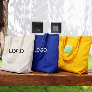 Bán buôn tùy chỉnh in logo vải totoe Túi Vải Tote mua sắm vai - Product Image 1