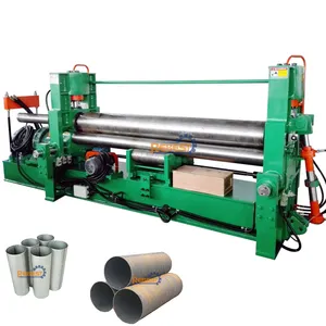 W11S 3 Rollers Hydraulic Plate Rolls 100mm Thickness Iron Stainless Steel Plate Cnc Rolling Machine Ms Plate Bending Machine