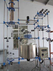 Fabricantes de fábrica de vidrio 2 5 10 20 30 50 litros reactor químico para productos de laboratorio Reactor de vidrio de una sola capa - Product Image 2