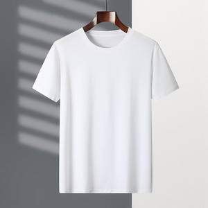 Camiseta de manga corta <span class=keywords><strong>sin</strong></span> planchar antiarrugas para hombre Camiseta de cuello redondo con base de hielo para hombre - Product Image 3
