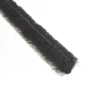 wool pile weather seal with fin for aluminium profile