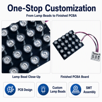 Carte de circuit imprimé LED SMD avec puces LED, module PCBA LED IR personnalisé OEM pour caméra de sécurité, surveillance de vision nocturne