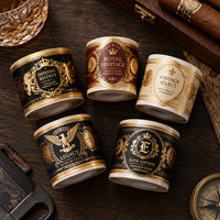 Rouleau d'étiquettes adhésives pour bandes de cigares, personnalisées avec logo de marque, imprimées en relief, pour emballage de tabac et cigares
