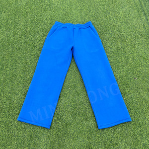 Pantalones de chándal holgados con cintura elástica de color sólido de peso pesado para hombre personalizados - Product Image 3