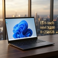 Ordinateur portable 15,6 pouces neuf, Intel N100 Quad Core, 256 Go SSD, écran IPS Full HD, clavier anglais, Windows 11 Home pour étudiants