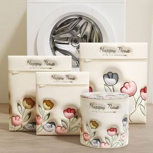 Sac de lavage imprimé haute qualité pour machine à laver, anti-déformation pour pulls, avec poche filtrante à rouleaux, pour lingerie - Product Image 1