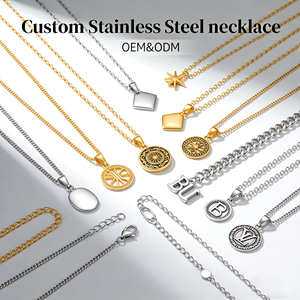 Collana con Ciondolo Personalizzato in Acciaio Inox 316L Placcato Oro 18K, OEM ODM, Impermeabile, Catena per Clavicola, Regalo di San Valentino per Donne - Product Image 2