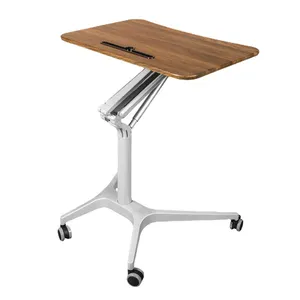 โต๊ะไม้แบบเคลื่อนย้ายได้โต๊ะกาแฟโต๊ะแก๊สโต๊ะนั่งปรับความสูงได้ปรับได้พร้อมตะขอด้านข้าง