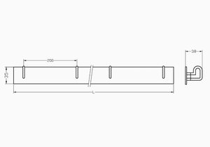 Barre <span class=keywords><strong>d</strong></span>'ancrage multi-points en U <span class=keywords><strong>pour</strong></span> le fixation de cargaison, barre de fixation métallique <span class=keywords><strong>pour</strong></span> remorque de <span class=keywords><strong>camion</strong></span> avec 7 anneaux en <span class=keywords><strong>D</strong></span> - Product Image 4