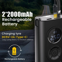 HF213 Nouveau compresseur d'air de gonflage de pneu portable avec batterie Écran numérique Lumière LED d'urgence pour le gonflage des pneus