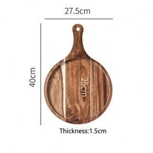Planche à pizza en bois en promotion, assiettes rondes pour steak, assiettes de table pour la cuisine - Product Image 3