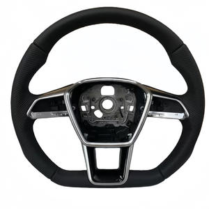 Meilleure vente en cuir perforé en Fiber de carbone avec boutons volant pour <span class=keywords><strong>Audi</strong></span> A4 A4L A5 A6 volant de voiture - Product Image 6