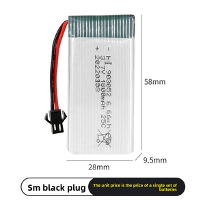 Заводские продажи, 3,7 В, 1800 мАч, высокая скорость 25C Литий-полимерный аккумулятор с защитной платой для 903052 моделей самолетов - Product Image 4