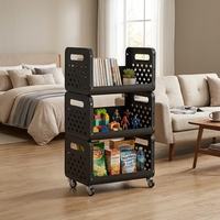 Chariot de rangement de cuisine multi-niveaux sur pied, mobile, multifonctionnel pour la maison et les légumes