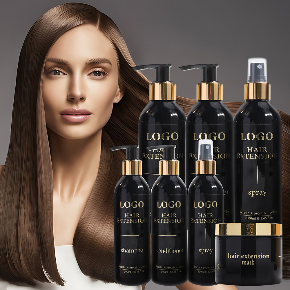 Smells Great Hydrating Keep Hair Soft Smooth Shiny Salon Hair Extension Shampoo and Conditioner Kit Coconut Hair Mask OEM/ODM