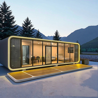 Casa Contenedor Tipo Cabaña Apple de Lujo, Personalizada, Ecológica, Móvil, Prefabricada, Estructura de Acero para Oficina, Diseño Insonorizado