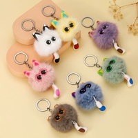 Porte-clés pendentif sac à dos en peluche Weixi, forme animal mignonne et adorable avec petite queue, petit cadeau pour dortoir, bijou pour activité scolaire