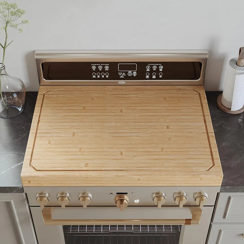 Tablero Rectangular multifuncional para cocina, charcutería, fideos, estufa de bambú, tablero de cubierta superior para estufa de Gas y eléctrica