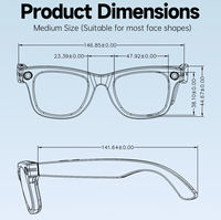 Lunettes intelligentes W620 avec caméra HD 8MP, enregistrement vidéo, transmission Wi-Fi, traduction en temps réel, casque intelligent portable