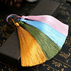 Colgante de Borla Cerrada de 13 cm, Colores Surtidos, Poliéster, Marcador de Libros, Adorno Colgante para Coche, Regalo, Estilo Clásico Retro - Product Image 2