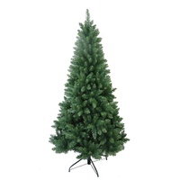 180CM 6FT Hochwertiger Traditioneller PVC-Weihnachtsbaum mit Metallständer Klappbares Design 878 Spitzen Neujahrs- & Abschlussdekorationen