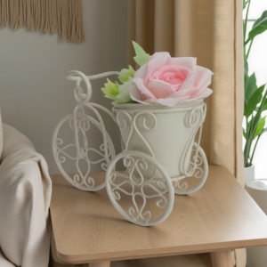 Soportes de metal para macetas de bicicleta, soportes de metal para plantas para uso en interiores y exteriores, suelo impermeable - Product Image 3