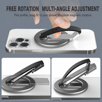 Support magnétique Q5-A pour anneau de maintien - Support réglable en alliage d'aluminium pour téléphone portable, usage domestique et professionnel
