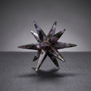 Indigo gabbru 12-Point merkaba Star ทำด้วยมือคริสตัลฮวงจุ้ยหินธรรมชาติหินลูกตุ้มหินควอตซ์หินหยก Agate - Product Image 4