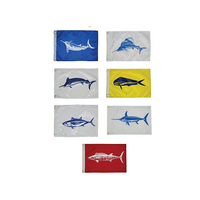 Pas cher de haute qualité résister au vent extérieur robuste Double face 100% Polyester campagne logo imprimé personnalisé drapeaux de bateau de pêche